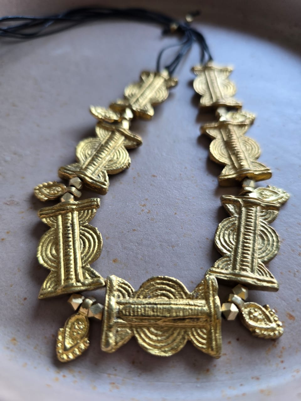 Amber Brass Choker