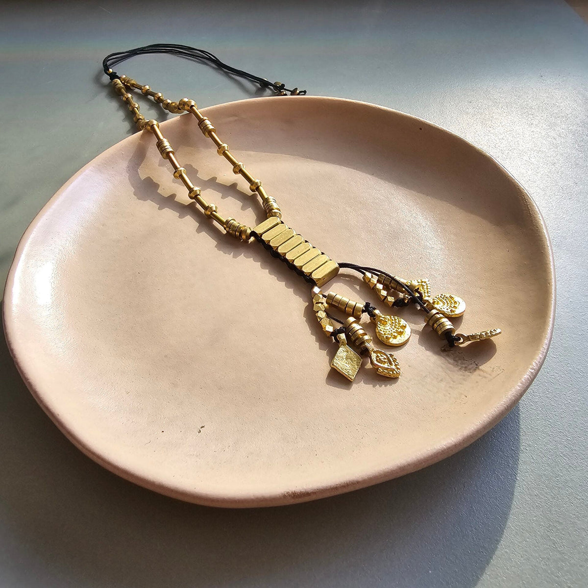 Golden Gleam Strand Necklace