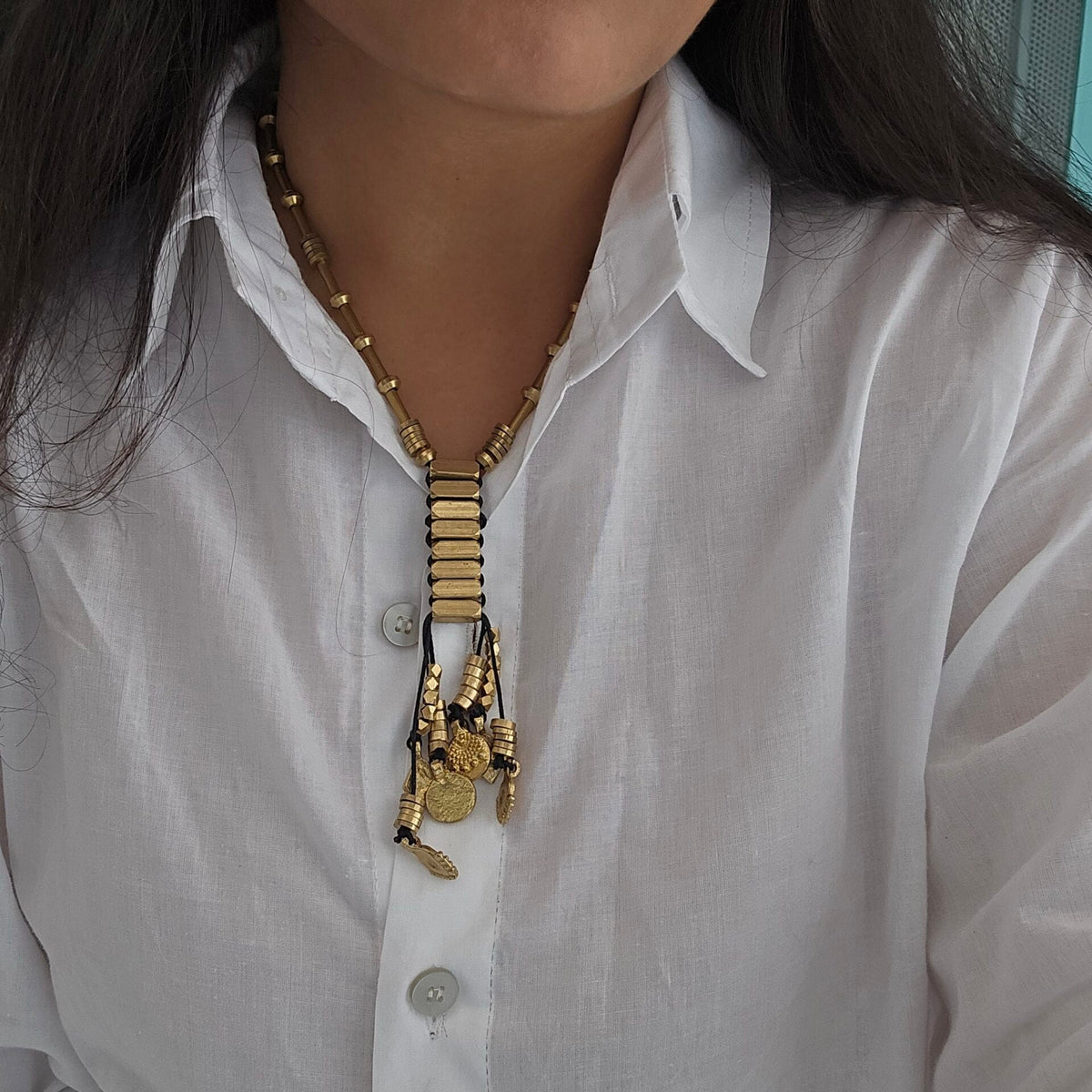 Golden Gleam Strand Necklace