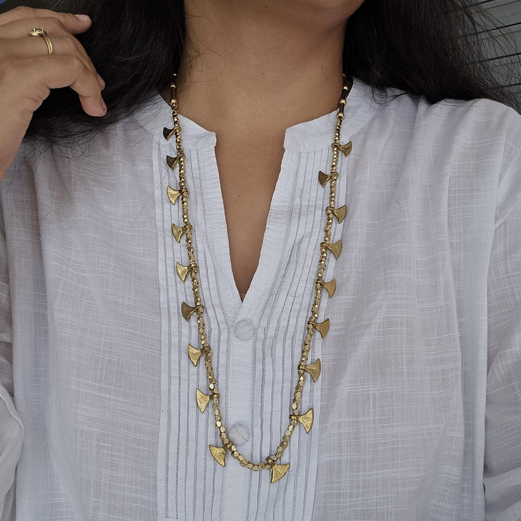 Brass axe necklace