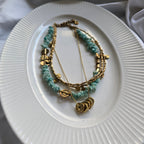 Aqua Green Layered necklace