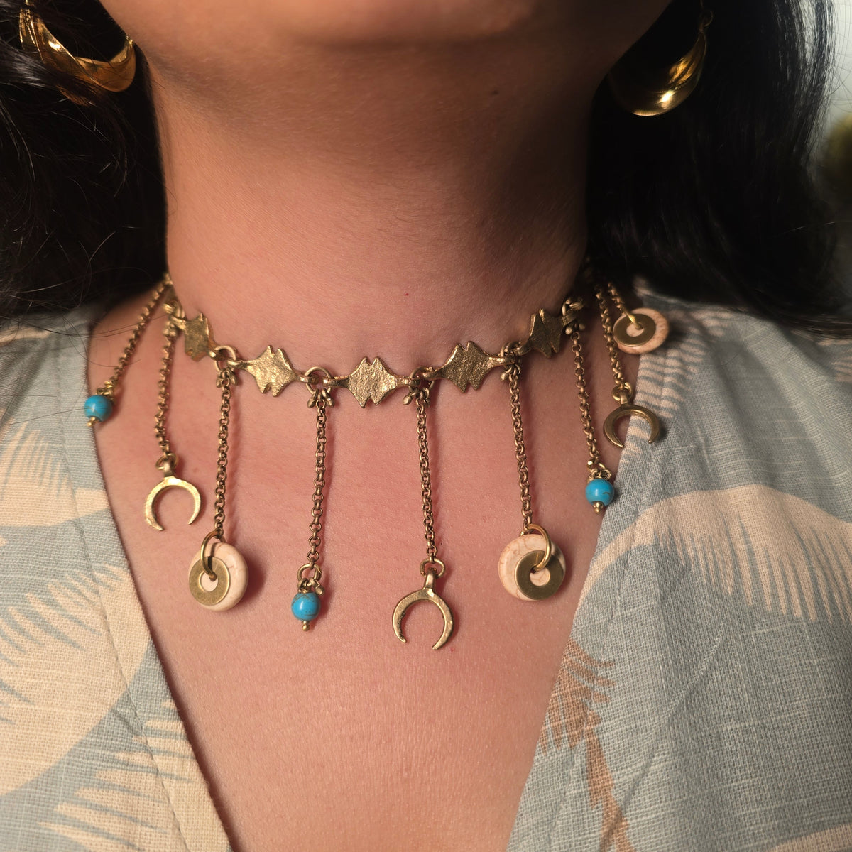 Eclectic and Gypsy style Choker Necklace