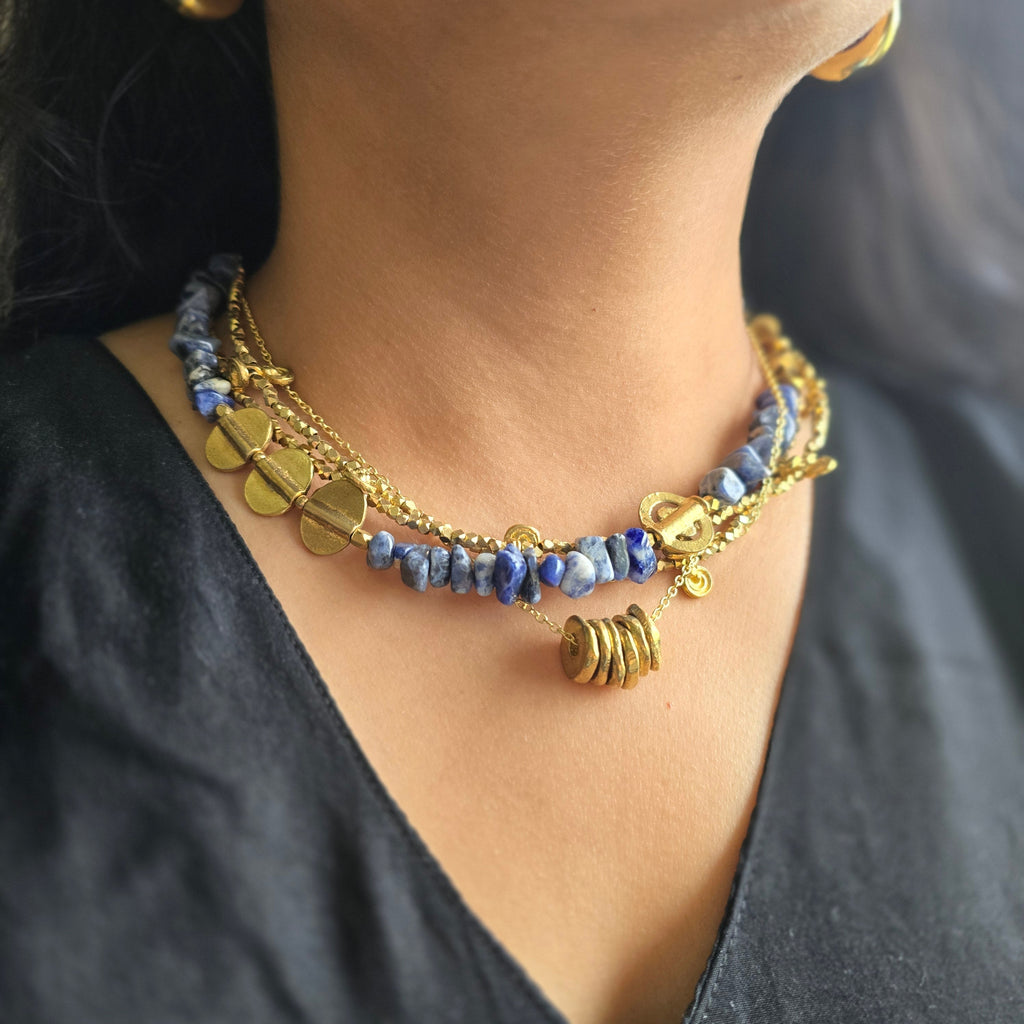 Lapis layered necklace
