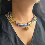 Lapis layered necklace