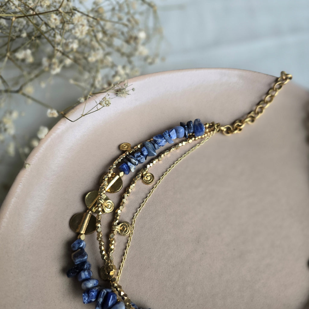 Lapis layered necklace
