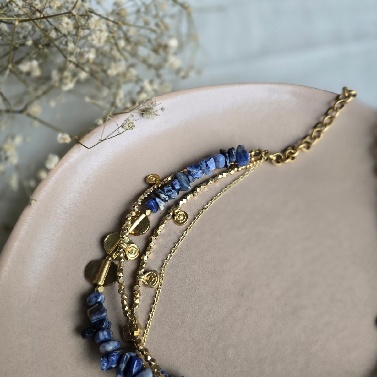 Lapis layered necklace