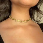 Ava thin brass choker