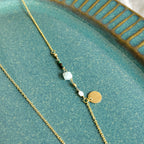 hammered disc necklace