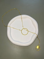 Solara Circle Lariat Necklace
