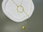 Solara Circle Lariat Necklace