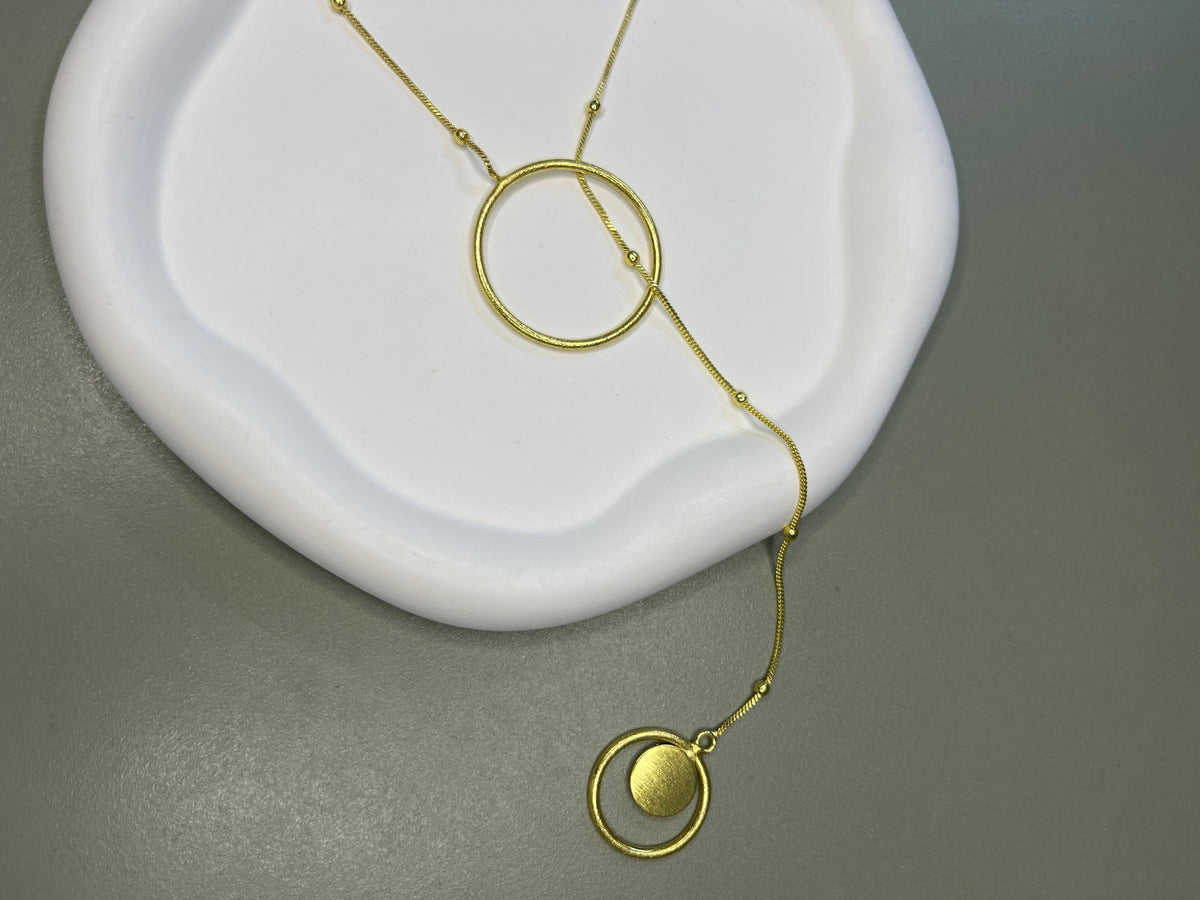 Solara Circle Lariat Necklace