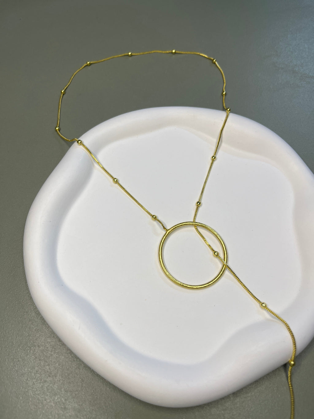 Solara Circle Lariat Necklace