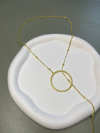 Solara Circle Lariat Necklace