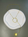 Solara Circle Lariat Necklace