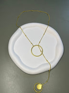 Solara Circle Lariat Necklace