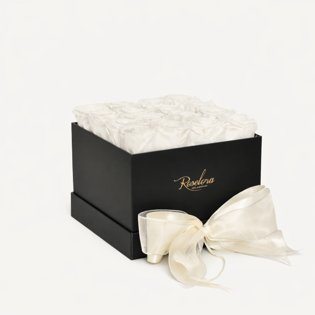 Small Square · 16 White Roses
