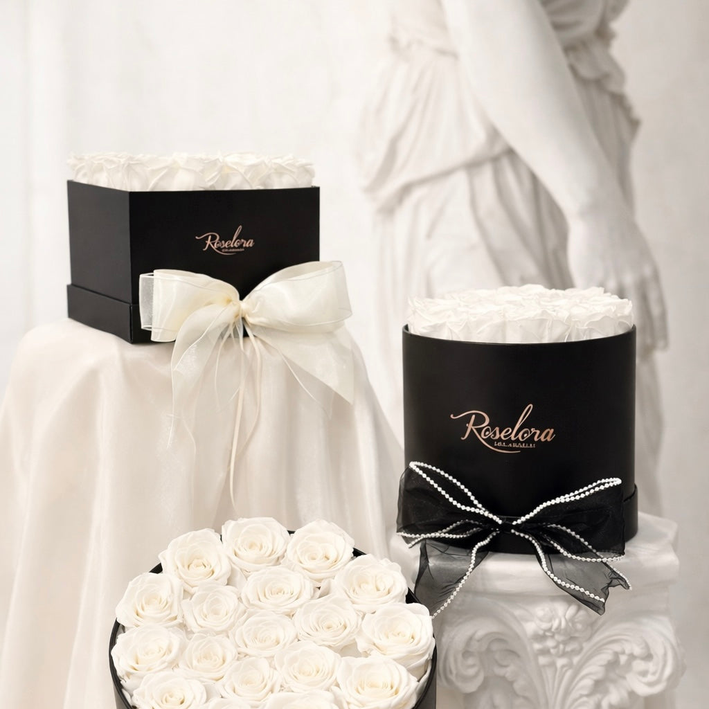 Small Square · 16 White Roses