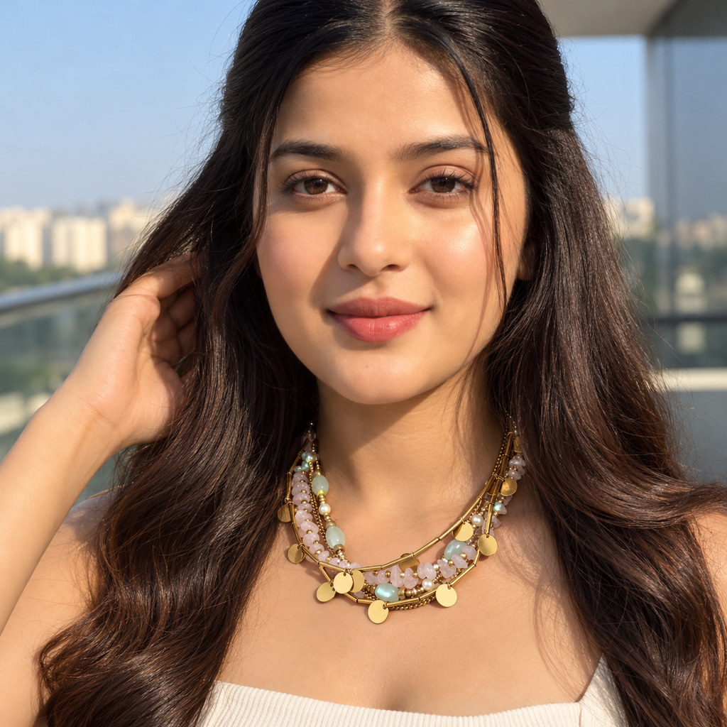 June layered statement necklace