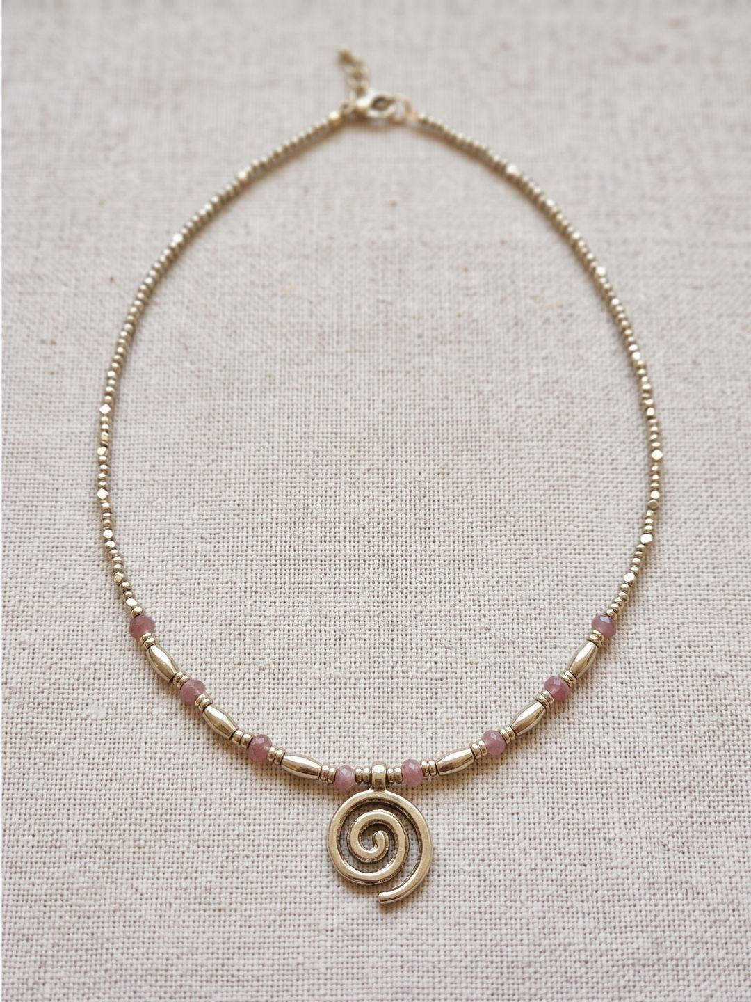 Dainty Charm Necklace - Spiral
