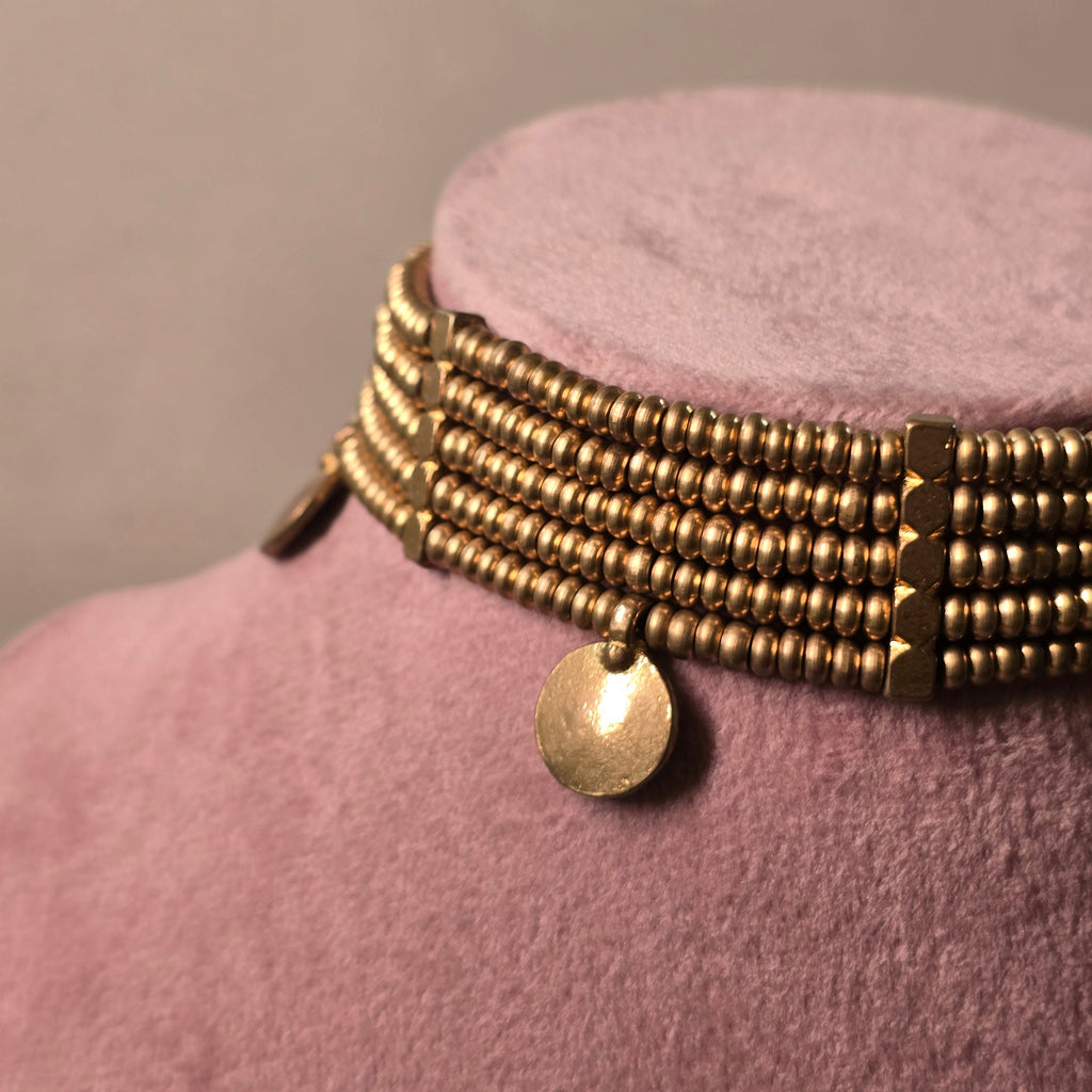 Medallions Brass Charm Choker