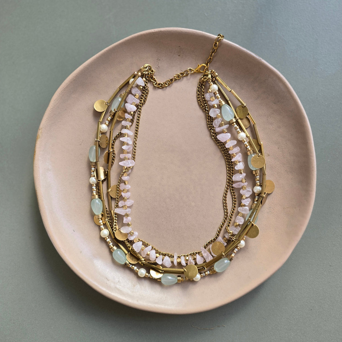 June layered statement necklace