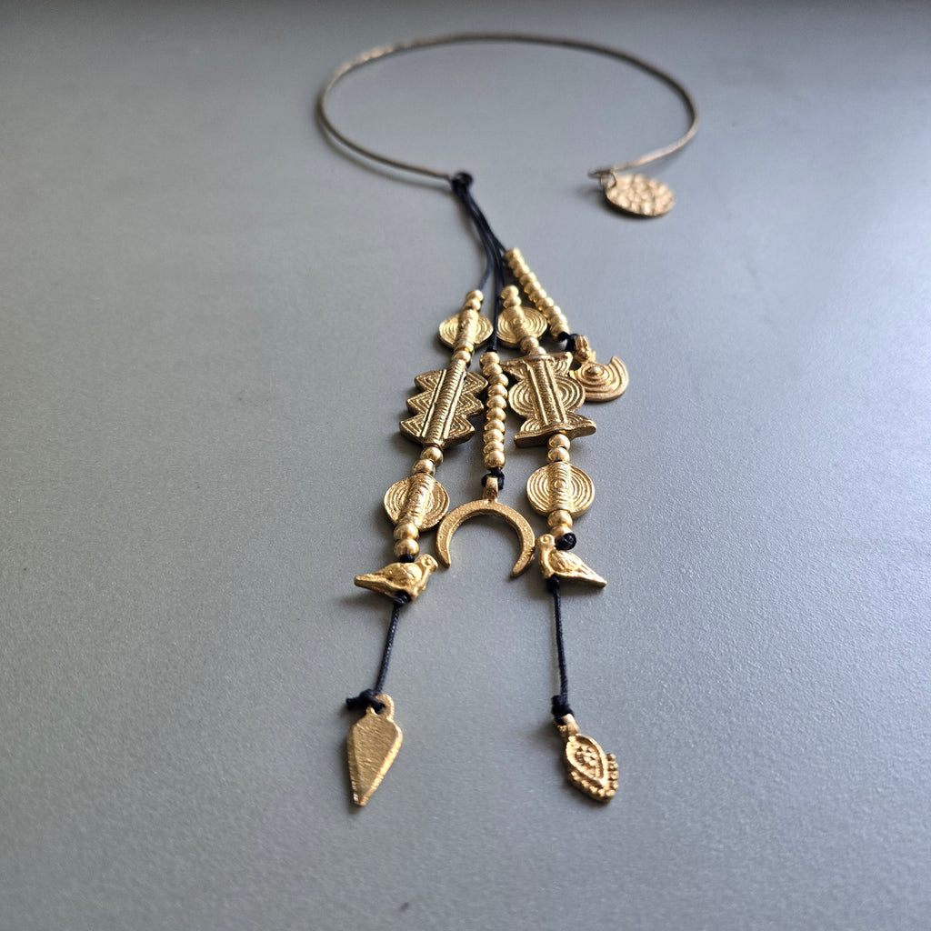 Hansli Necklace With Brass Charms