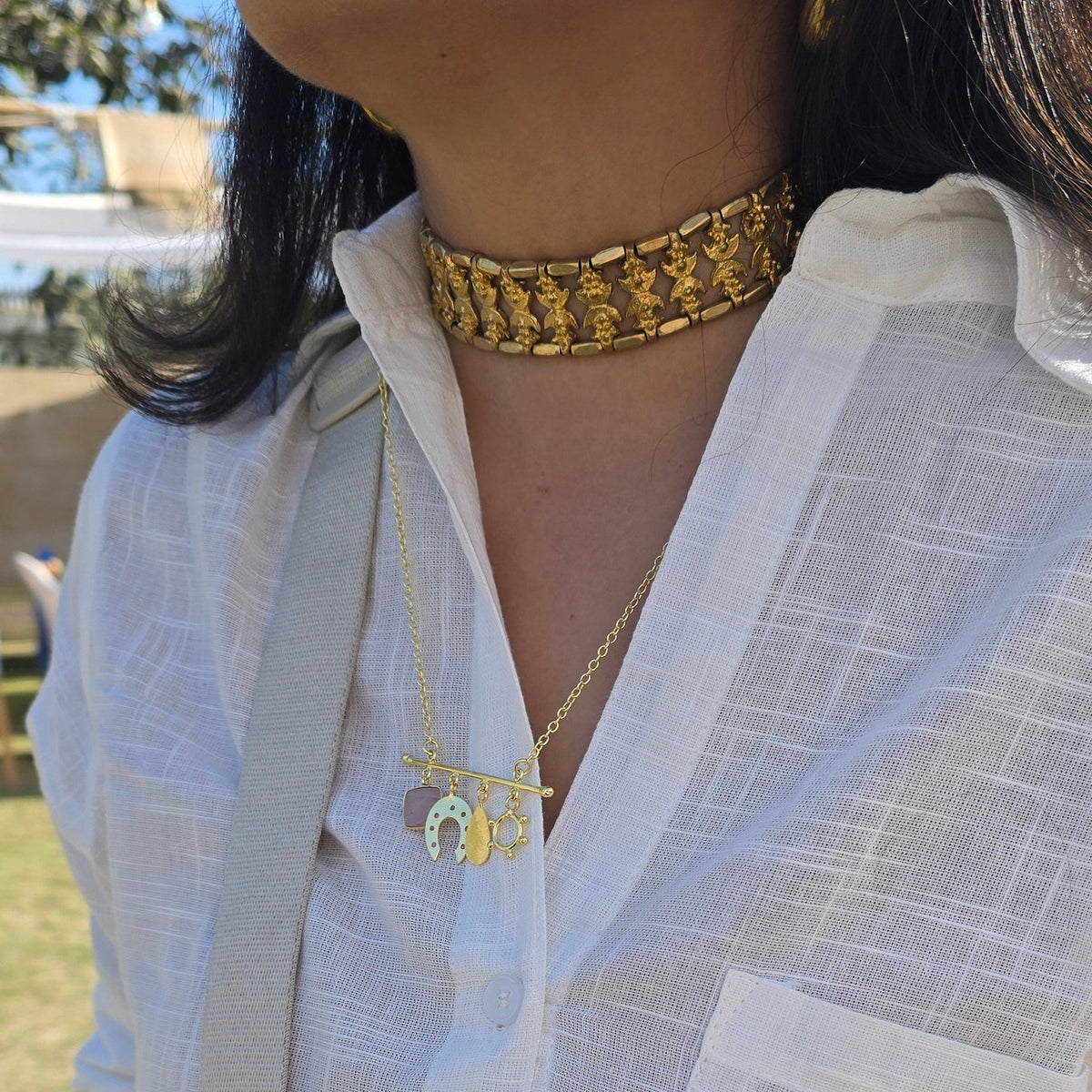 Horseshoe Halo Necklace