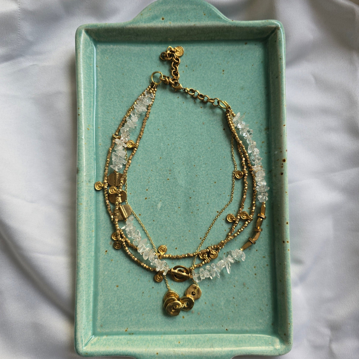 Clear Crystal Layered necklace