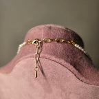 Dainty long pearl necklace