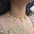 Brass Leaf Choker