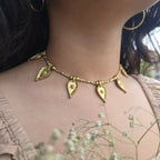 Brass Leaf Choker
