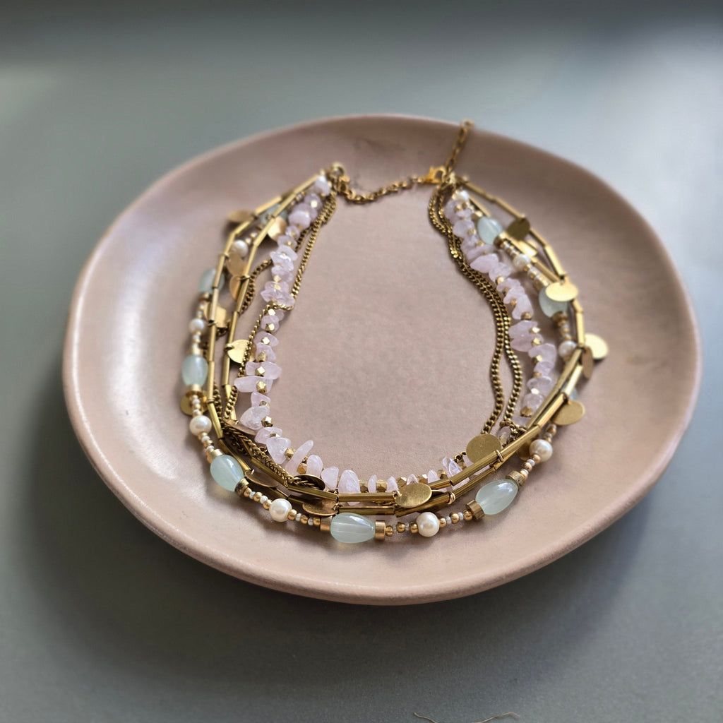 June layered statement necklace