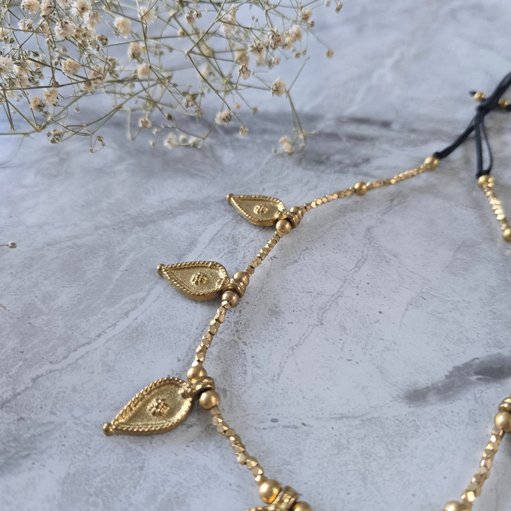Brass Leaf Choker